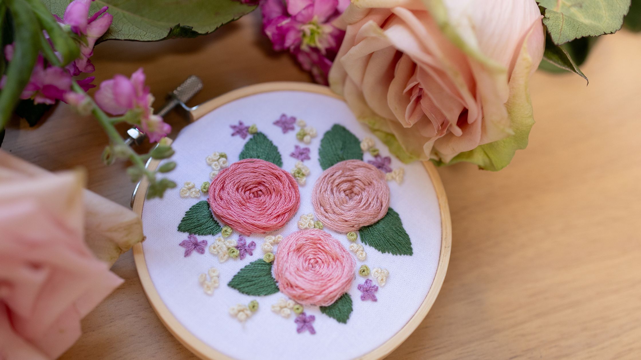 Free Beginner Floral Embroidery Pattern